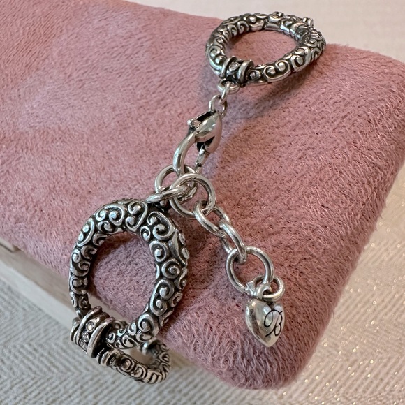 Retired Brighton Bracelet Cher Jazz Silver Swirls Crystal Links Romantic Western - Picture 6 of 11